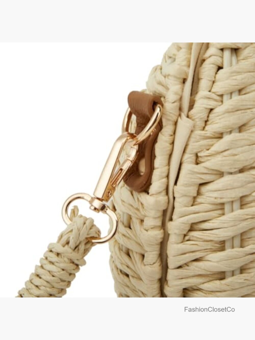 Straw Shoulder Handbag Beach Tote Crossbody Hobo Purse Summer - Picture 7 of 7